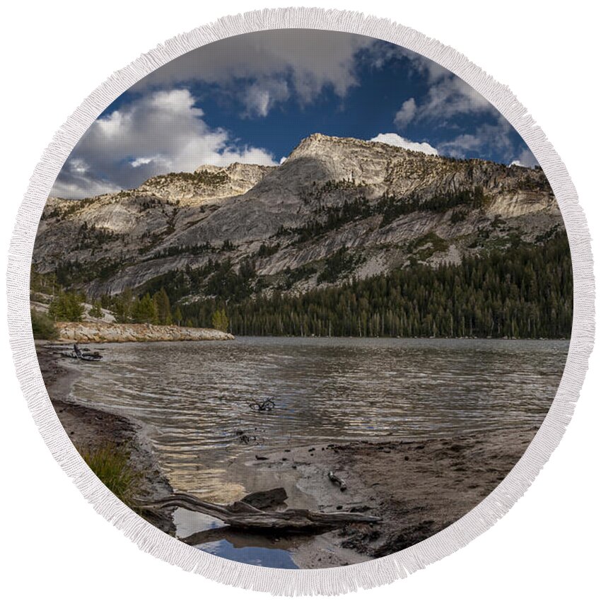 Lake Round Beach Towel featuring the photograph Tenaya Lake by Cat Connor