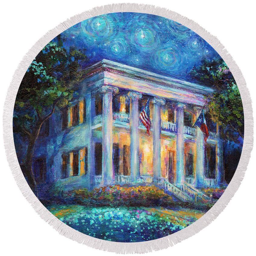 Governors Mansion Round Beach Towels
