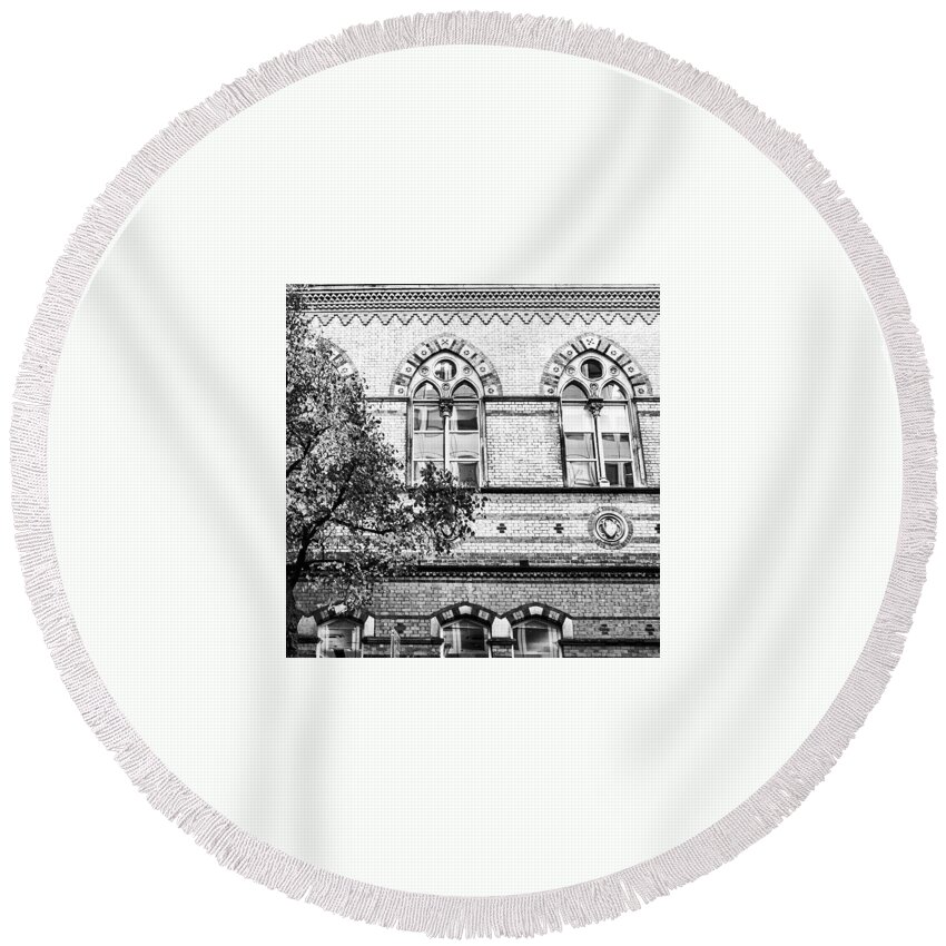  Round Beach Towel featuring the photograph Textures, Belfast, N.ireland by Aleck Cartwright