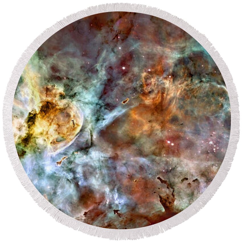  Carina Round Beach Towel featuring the photograph The Carina Nebula by Ricky Barnard