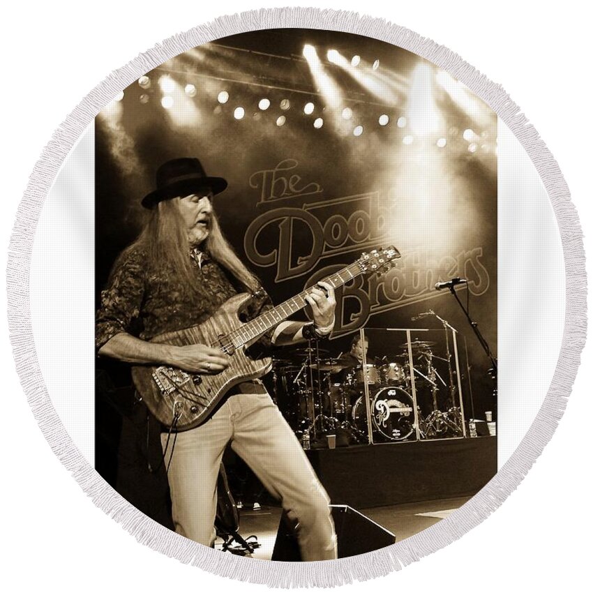 Doobie Brothers Round Beach Towel featuring the photograph The Doobie Brothers by Alice Gipson