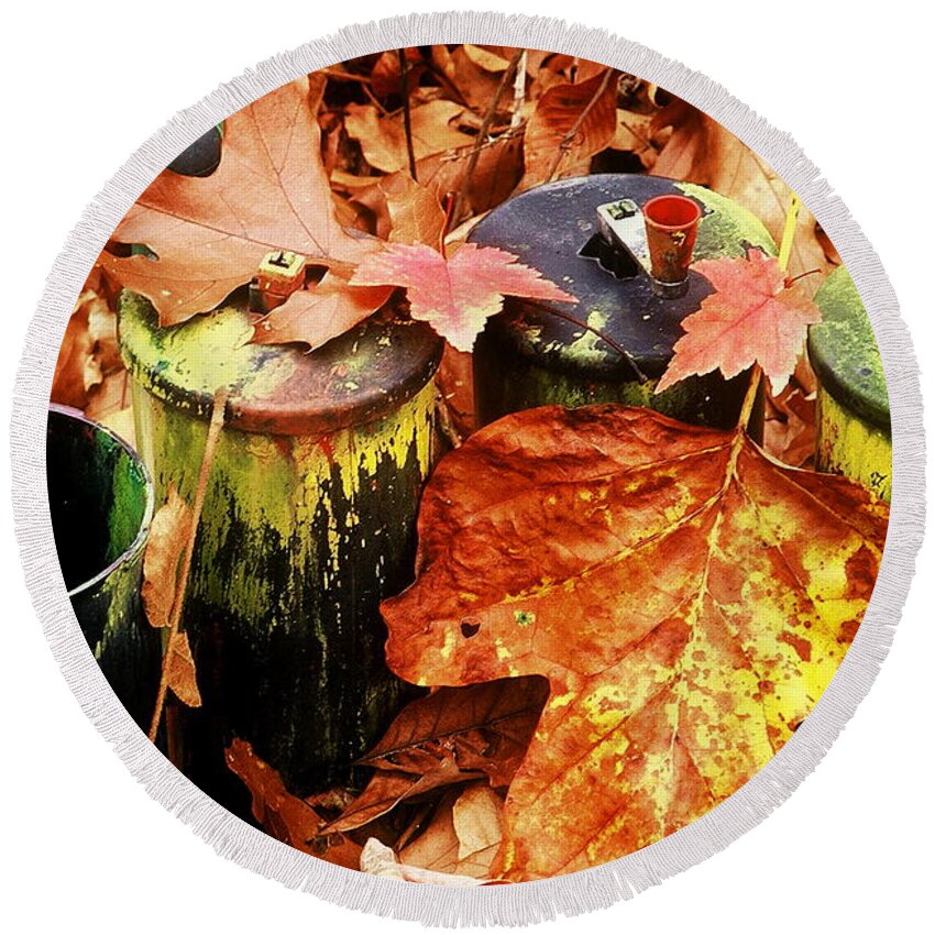 Fine Art Round Beach Towel featuring the photograph The Secret Of Fall by Rodney Lee Williams