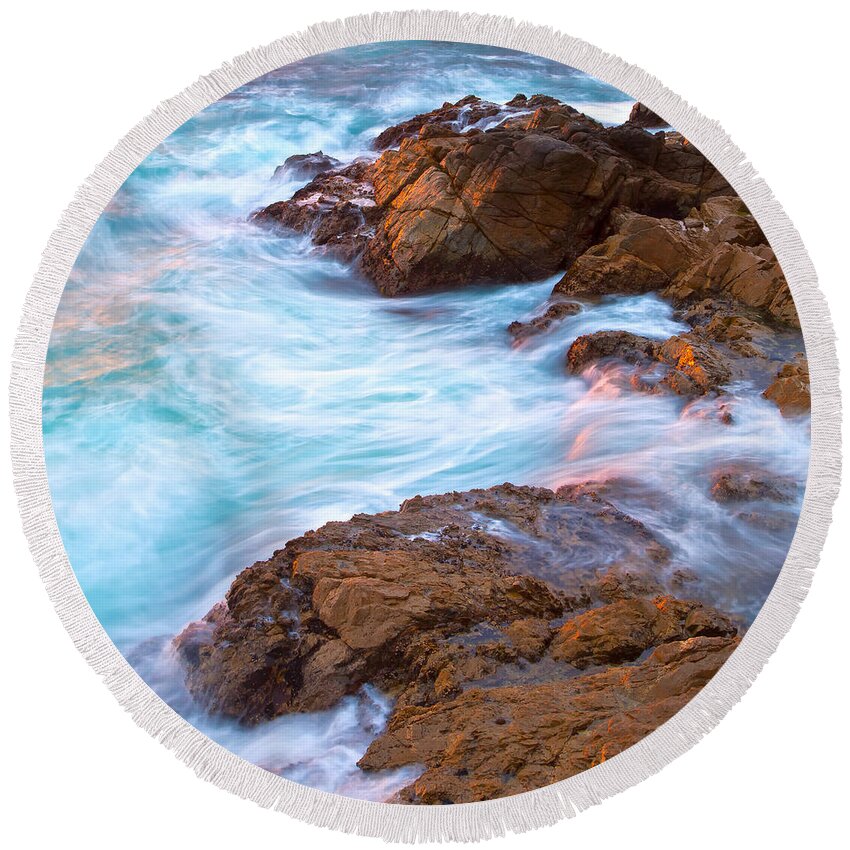American Landscapes Round Beach Towel featuring the photograph The Wave by Jonathan Nguyen