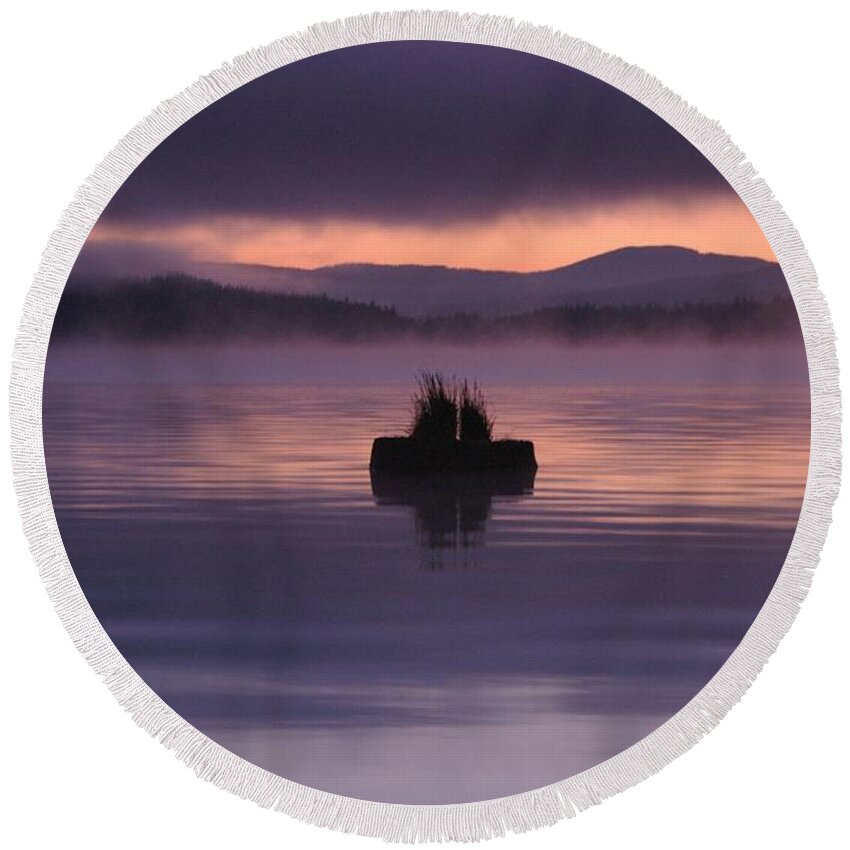 Calm Round Beach Towel featuring the photograph Timothy Lake Serenity by Rick Bures