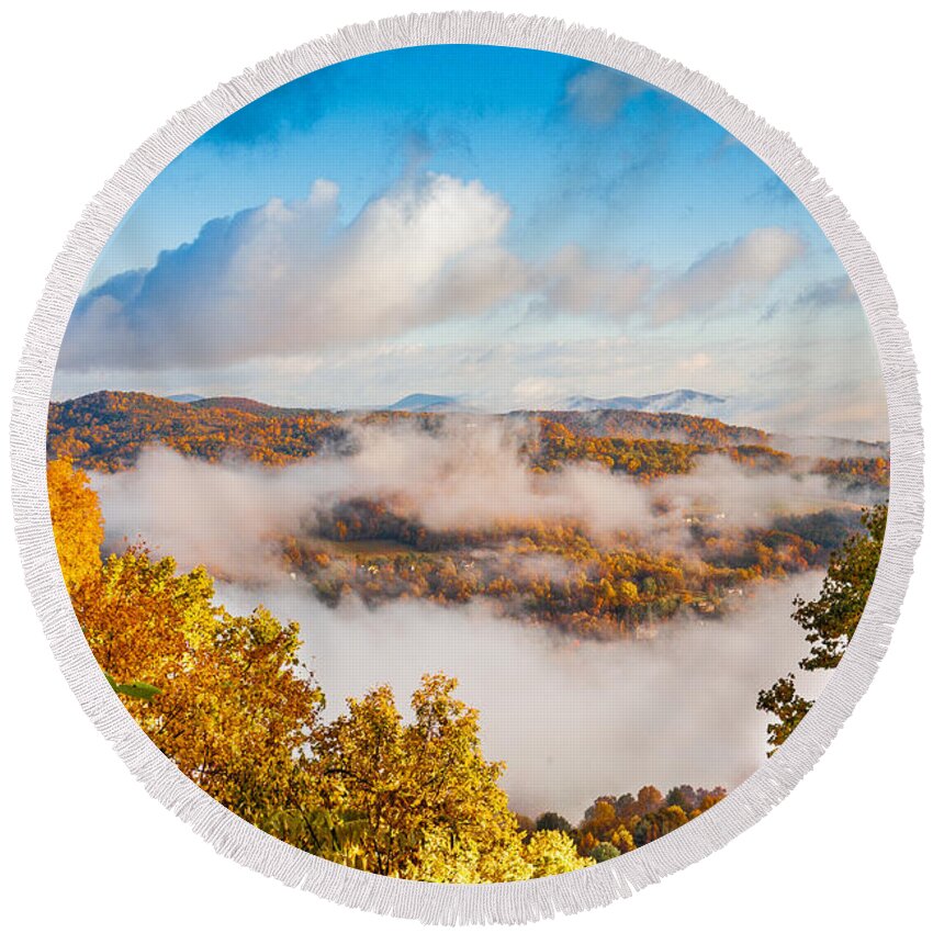 Foliage Round Beach Towel featuring the photograph Virginia Foliage by Ronald Lutz