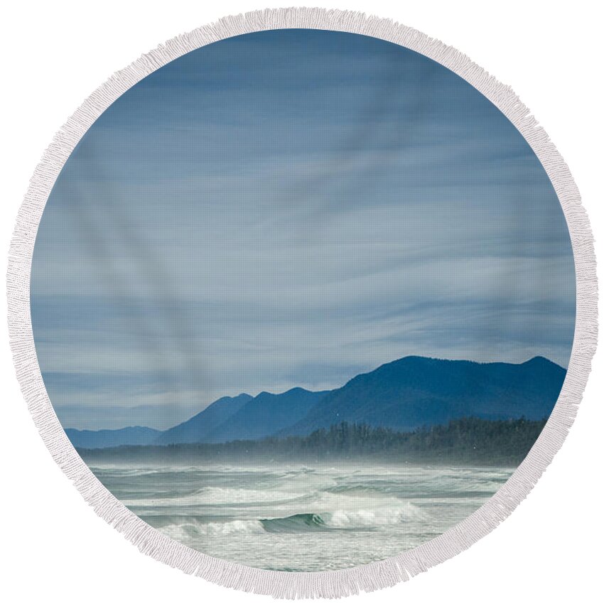 West Coast Round Beach Towel featuring the photograph West Coast Exposure by Roxy Hurtubise