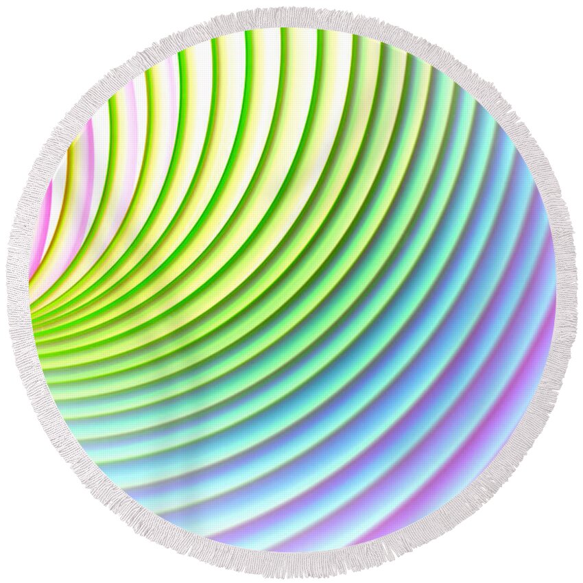 Abstract Round Beach Towel featuring the photograph You Spin Me Round by Dazzle Zazz