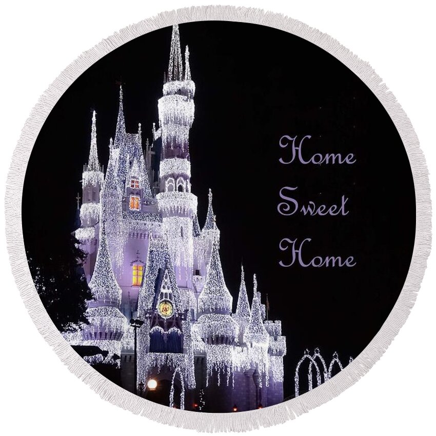 Home Sweet Home Round Beach Towel featuring the photograph Your Home is Your Castle by Cindy Manero