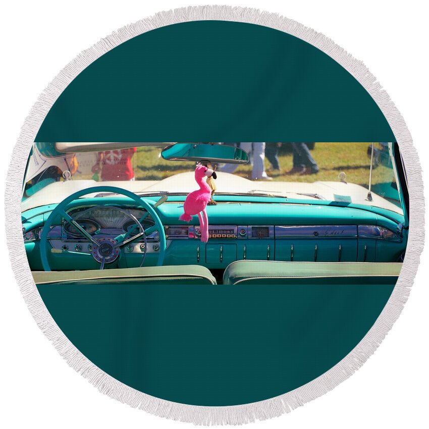 1959 Edsel Ford Round Beach Towel featuring the photograph 1959 Edsel Ford by Mark Dodd