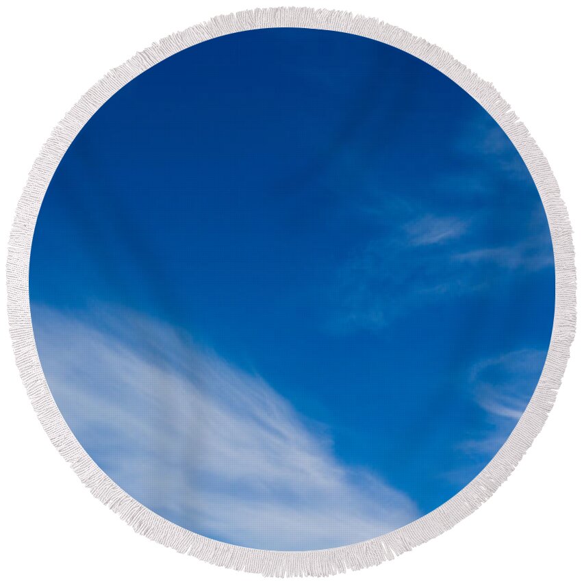 Clouds Round Beach Towel featuring the photograph Cloud Imagery #1 by David Pyatt