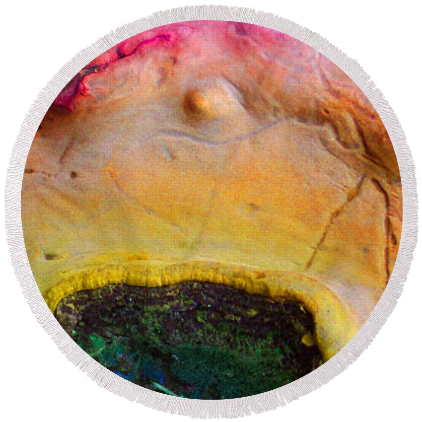 Abstract Round Beach Towel featuring the photograph Destiny #1 by Richard Laeton