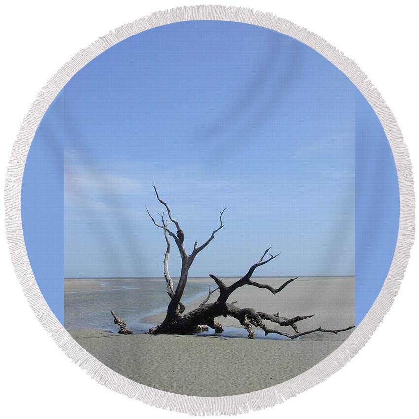  Round Beach Towel featuring the photograph Ossabaw #1 by John Gholson