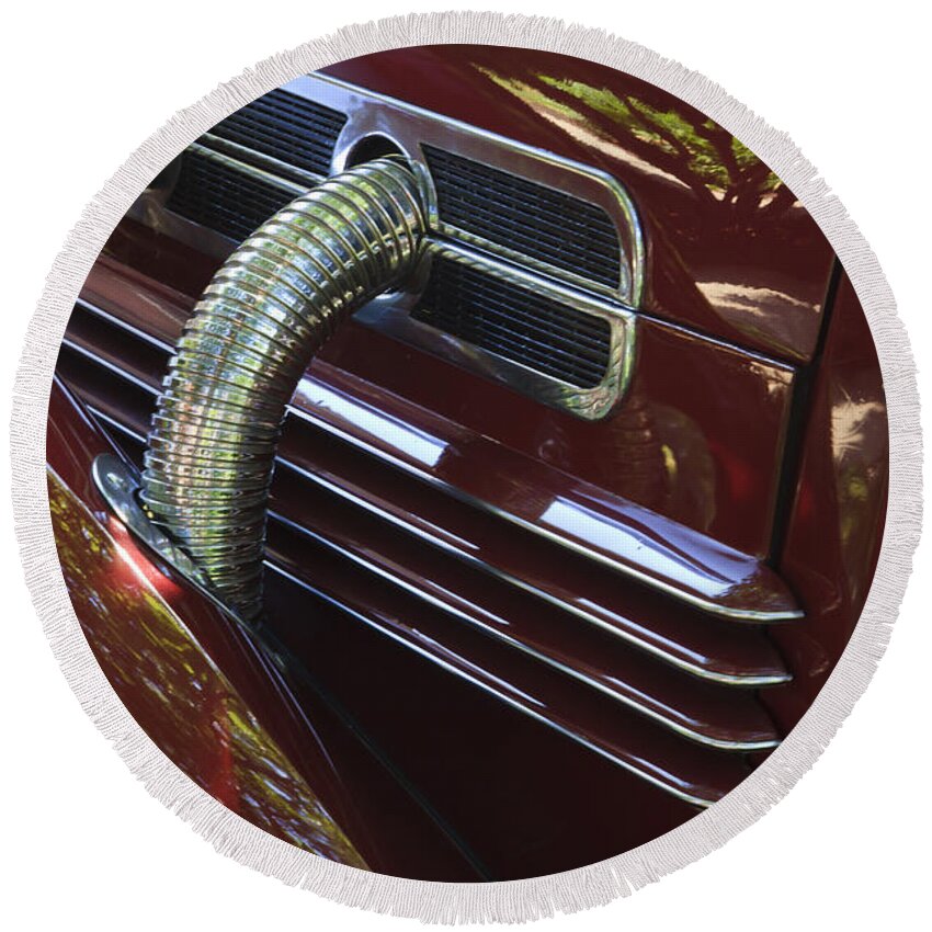 Classic Round Beach Towel featuring the photograph 1936 Cord by Dennis Hedberg