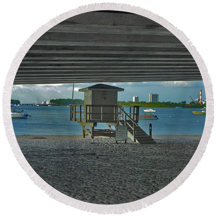  Round Beach Towel featuring the photograph 32- Off-Duty by Joseph Keane