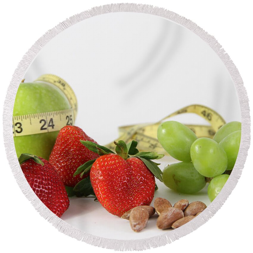 Nutrition Round Beach Towel featuring the photograph Healthy Diet #7 by Photo Researchers, Inc.