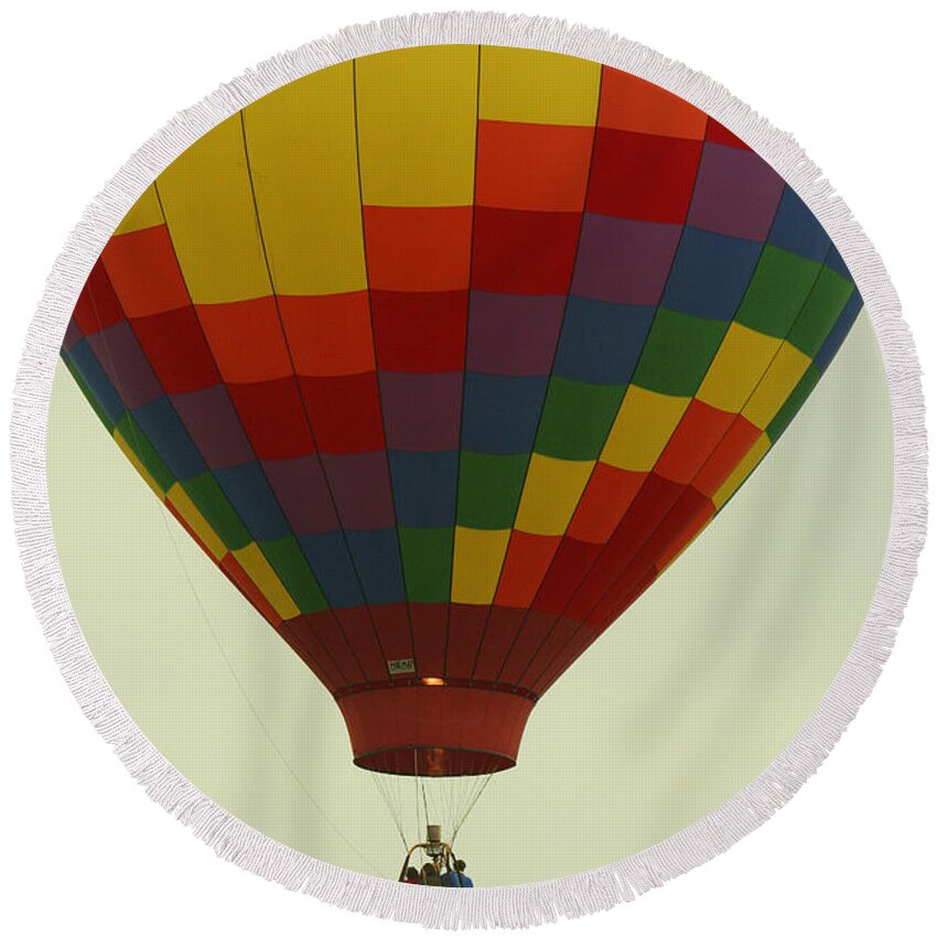 Balloon Round Beach Towel featuring the photograph Balloon Ride by Daniel Reed