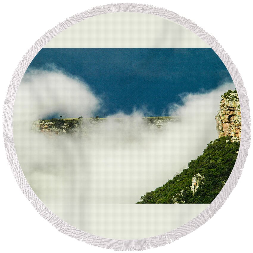 Africa Round Beach Towel featuring the photograph Cloud curl by Alistair Lyne