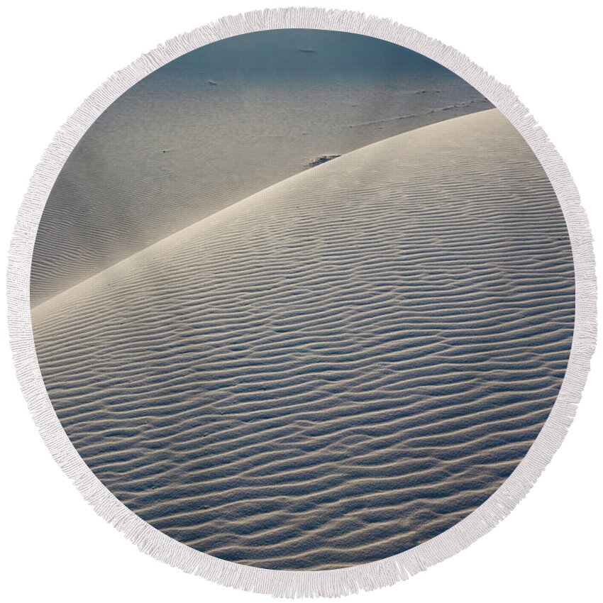 Desert Photography Round Beach Towel featuring the photograph Dune by Keith Kapple