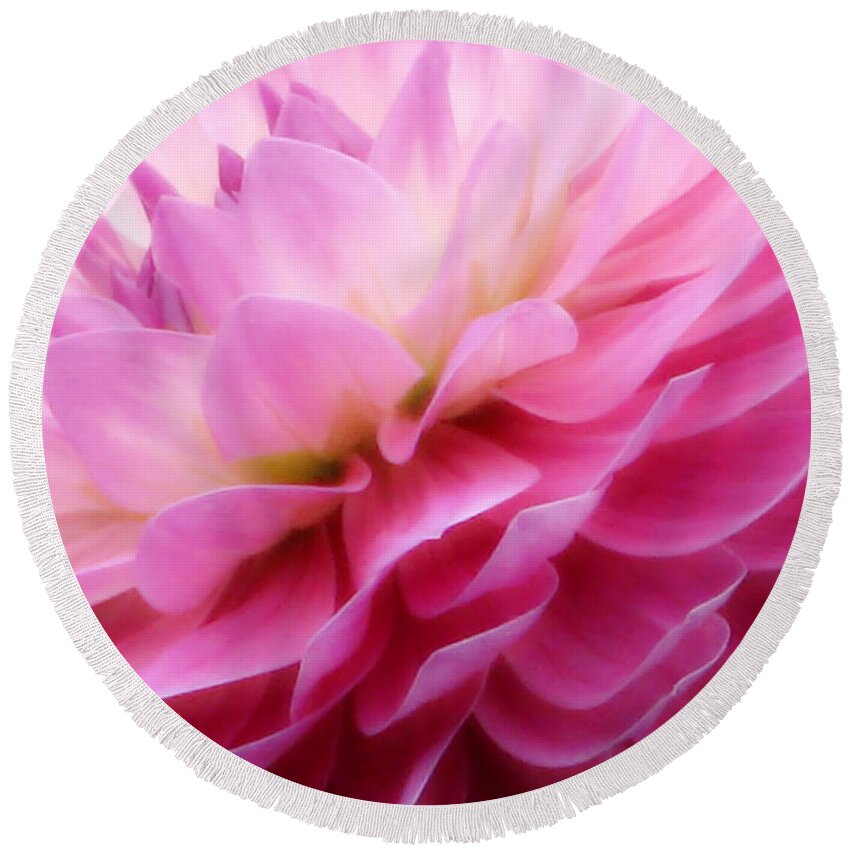 Dahlia Round Beach Towel featuring the photograph Heaven by Rory Siegel