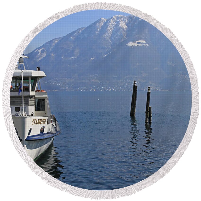 Travel Round Beach Towel featuring the photograph Locarno by Joana Kruse