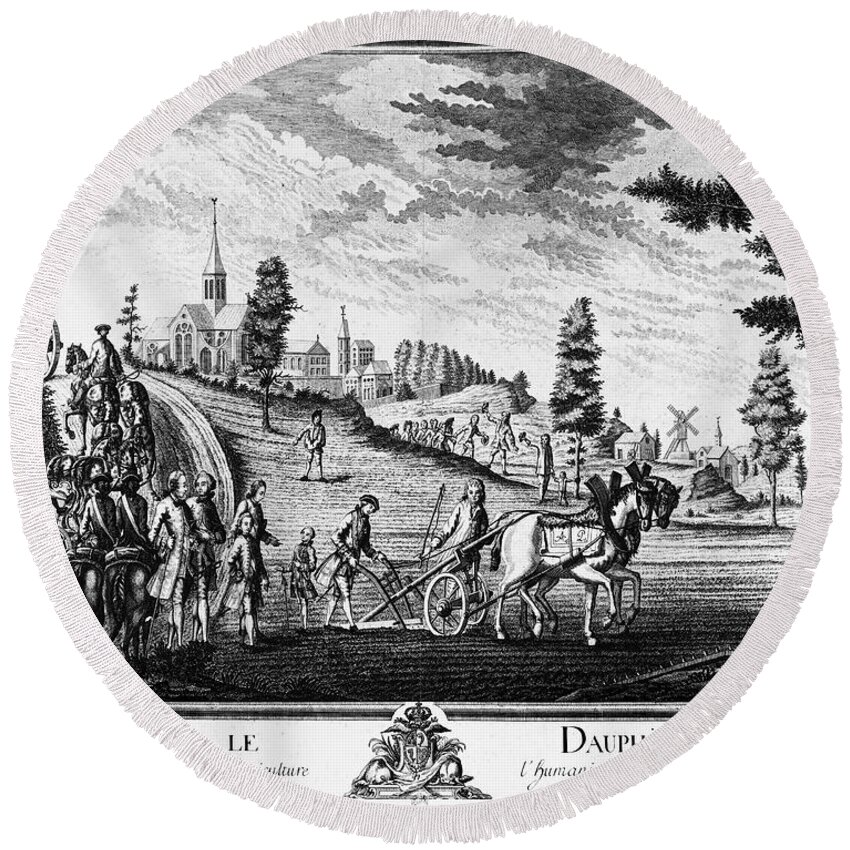 1769 Round Beach Towel featuring the photograph Louis, Dauphin Of France by Granger