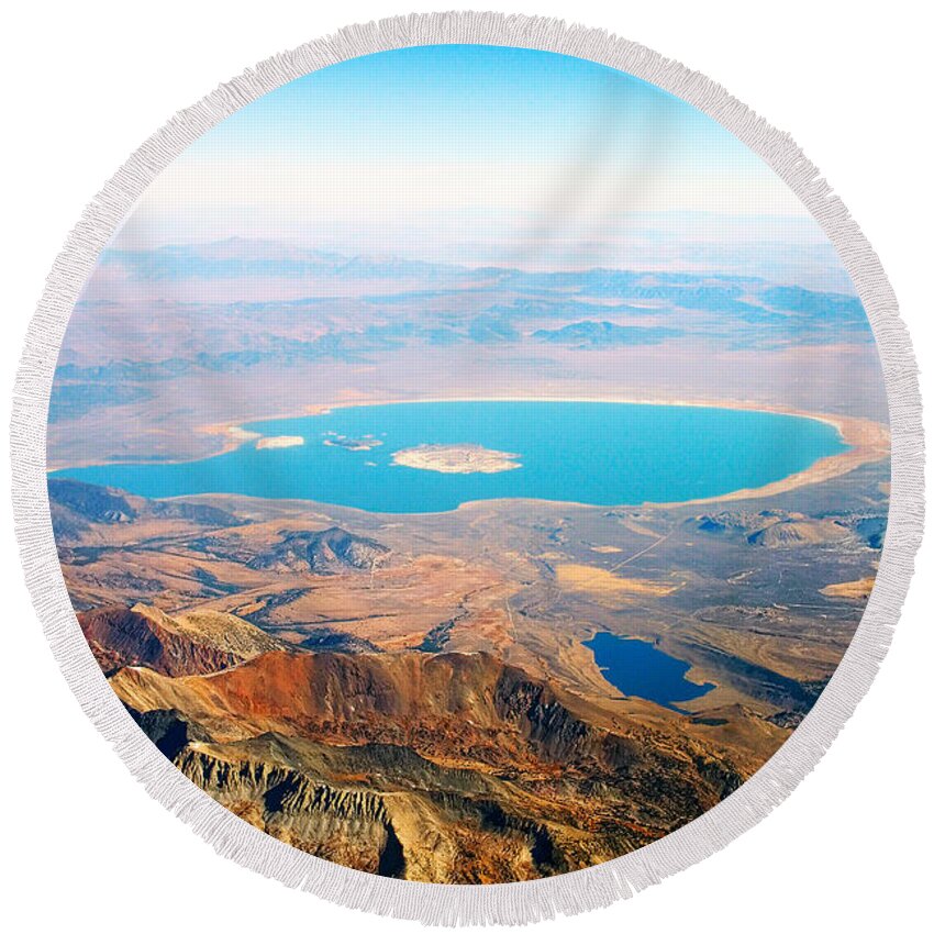 'mono Lake' Round Beach Towel featuring the photograph Mono Lake - Planet eARTh by James BO Insogna