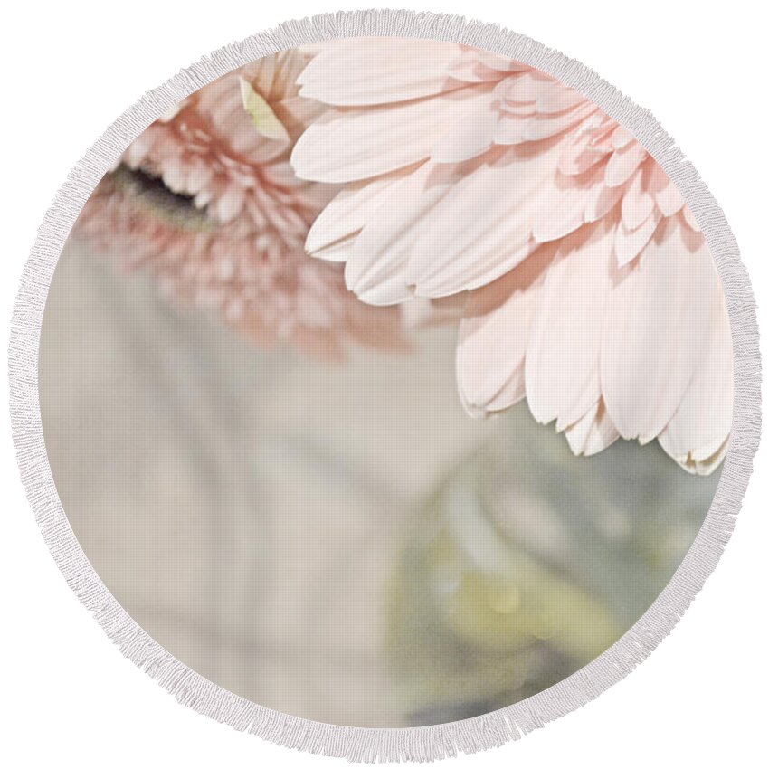 Pink Round Beach Towel featuring the photograph Passionly Pink by Traci Cottingham