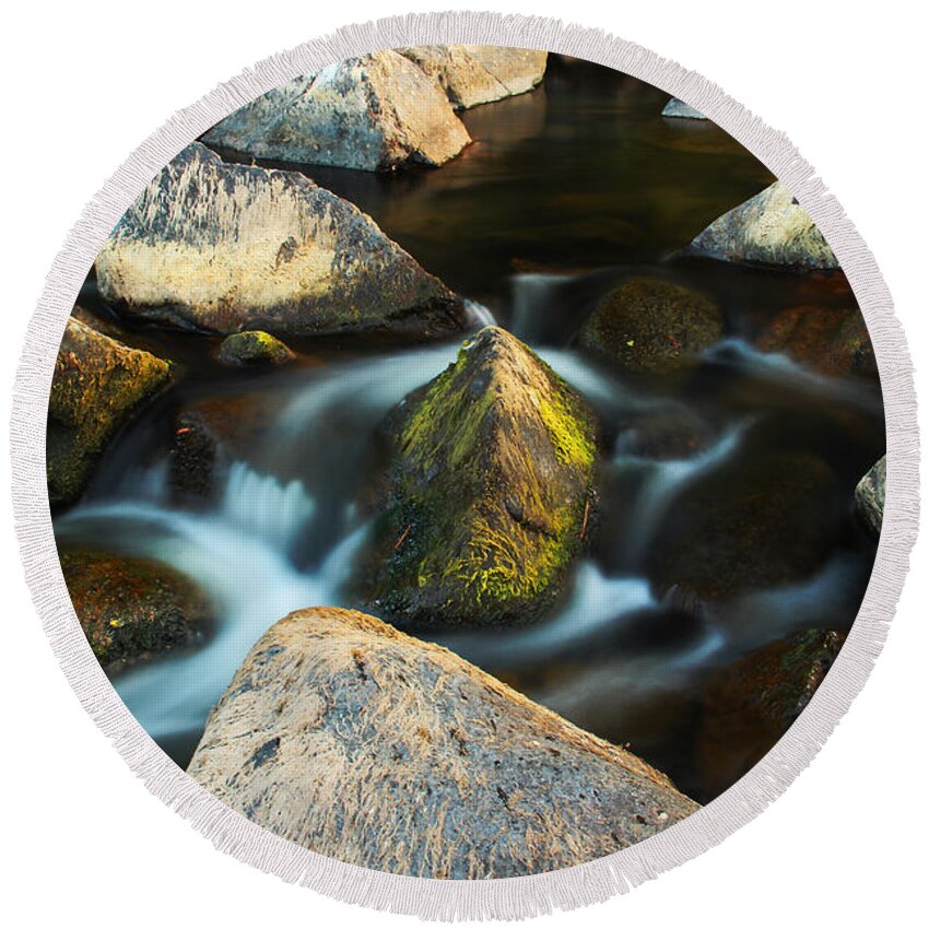 St Francis River Round Beach Towel featuring the photograph St Francis River at Dusk II by Greg Matchick