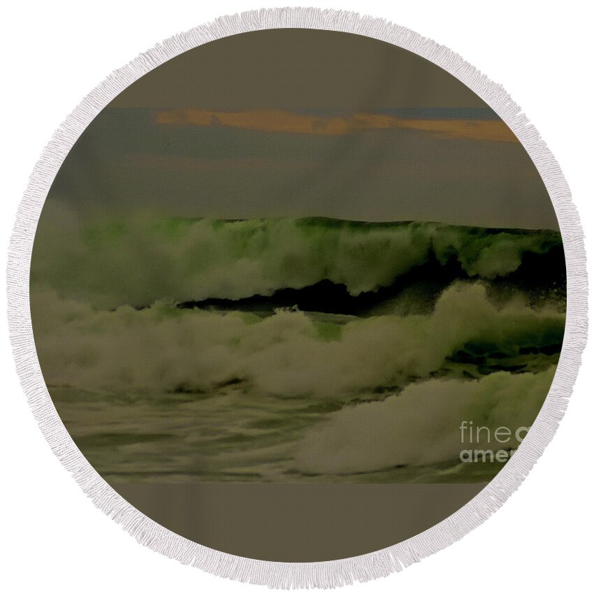 Powlet River Round Beach Towel featuring the photograph Stormy Morning 5 by Blair Stuart