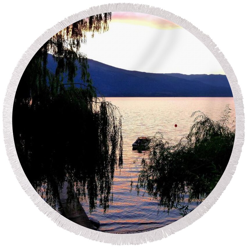 Summer Solitude Round Beach Towel featuring the photograph Summer Solitude by Will Borden