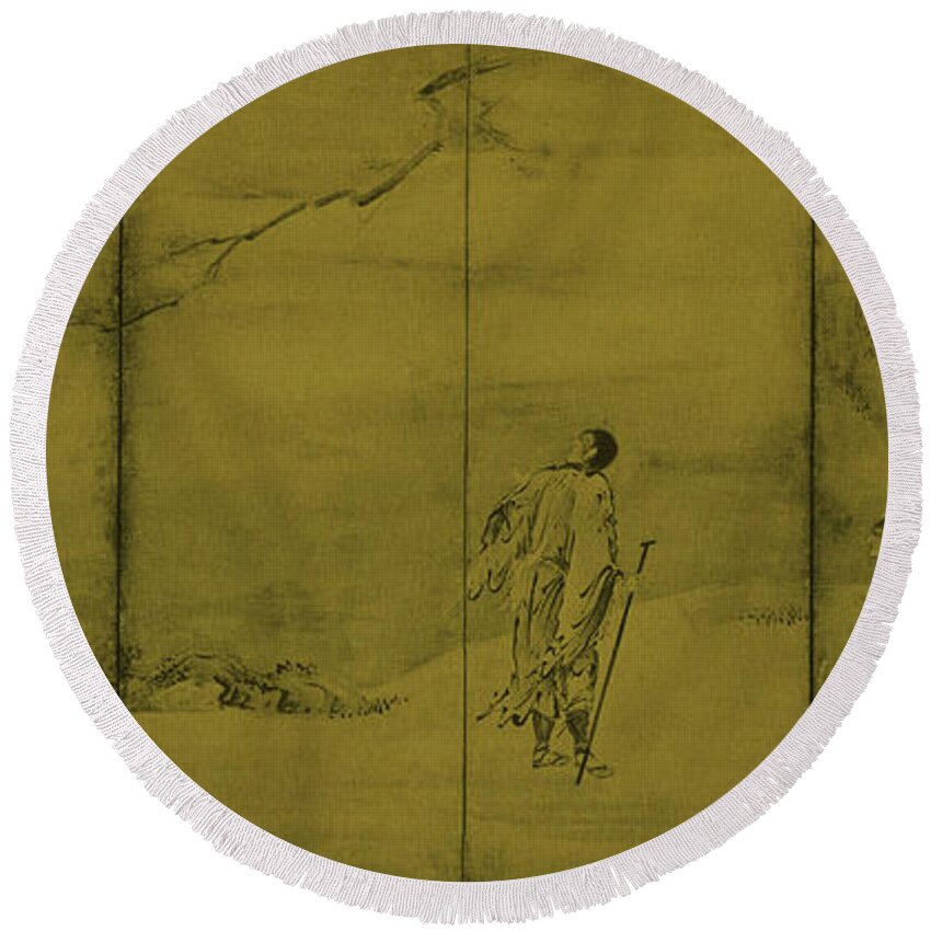 Taoist Round Beach Towel featuring the photograph Taoist Immortals by Photo Researchers