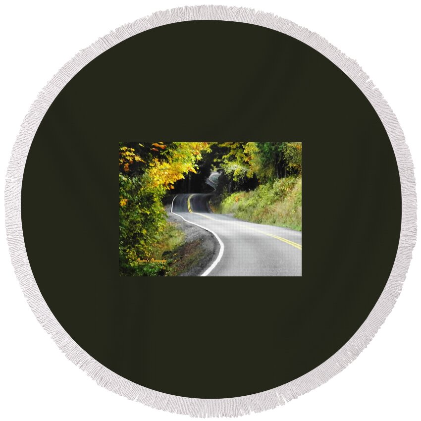 Roads Round Beach Towel featuring the photograph The Low Road by A L Sadie Reneau