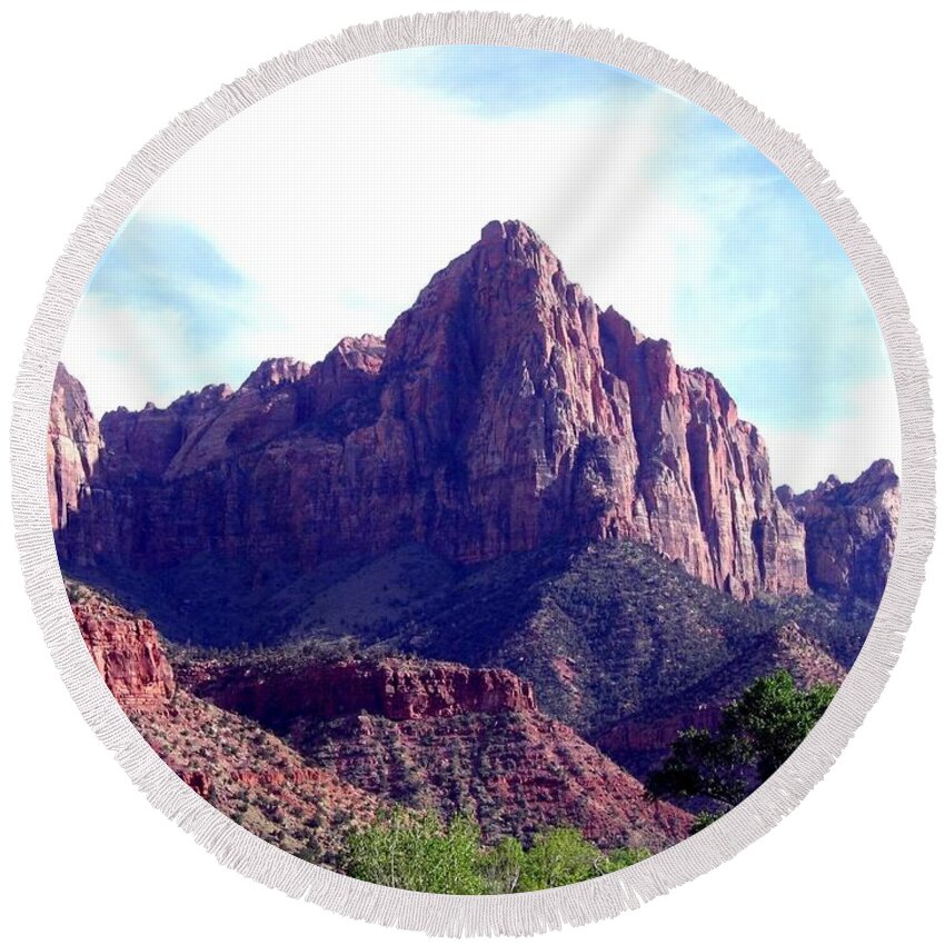 Utah Round Beach Towel featuring the photograph Utah 14 by Will Borden