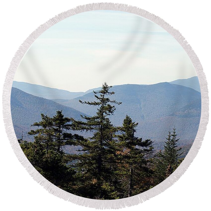 White Mountain Round Beach Towel featuring the photograph White Mountain National Forest I by Joe Faherty