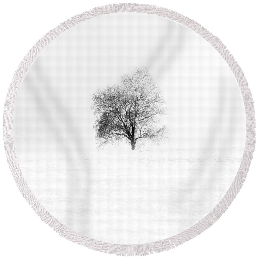 Winter Round Beach Towel featuring the photograph Winter by Bill Cannon
