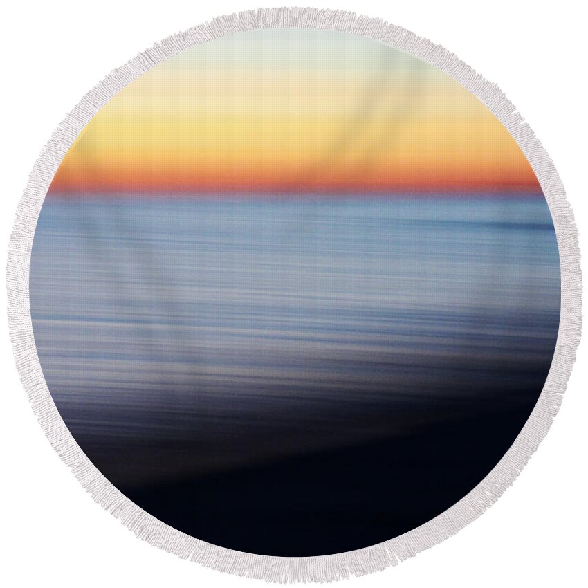 Sky Round Beach Towel featuring the photograph Abstract Sky and water by Tony Cordoza