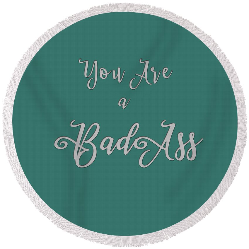 Round Beach Towel featuring the tapestry - textile BadAss 2 #1 by Jane Biven