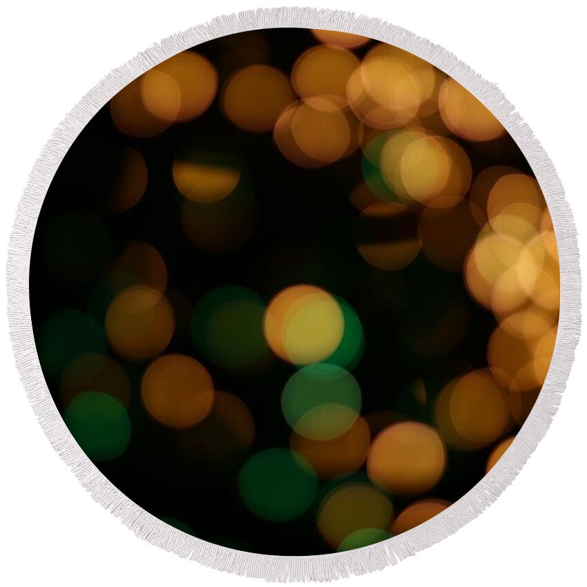Bokeh Round Beach Towel featuring the digital art Bokeh #1 by Super Lovely