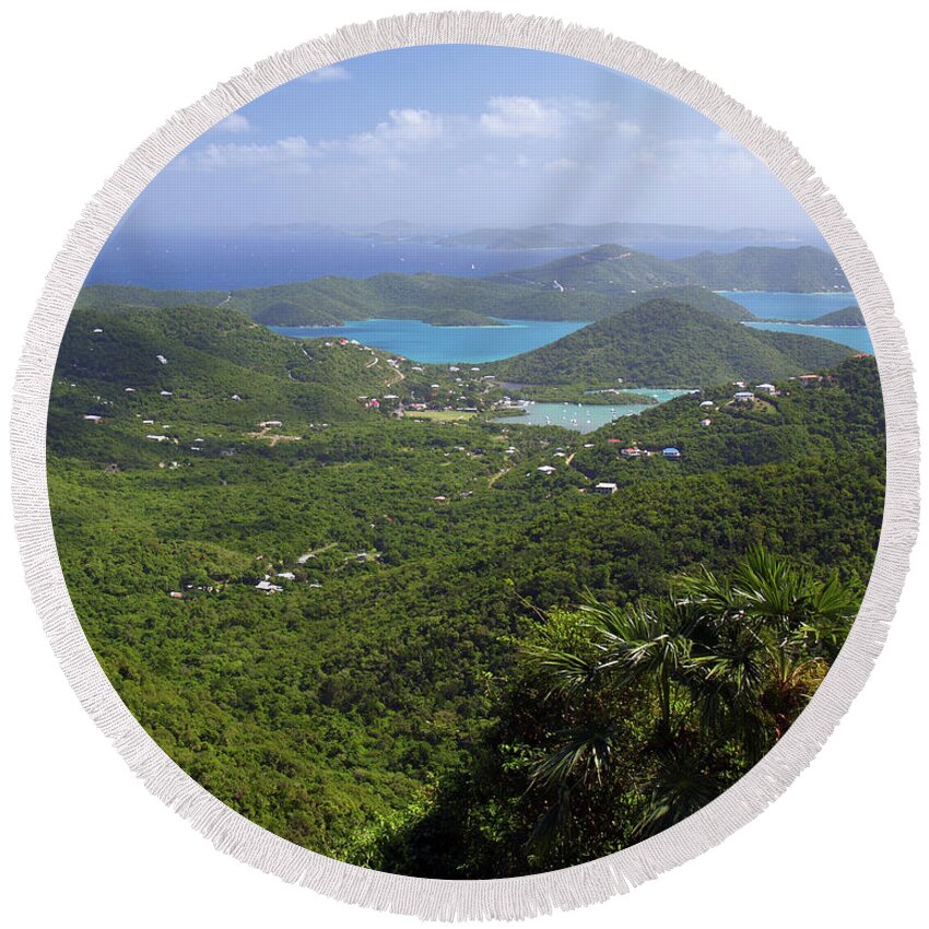 Coral Bay Round Beach Towel featuring the photograph Bordeaux Mt. View 2 by Pauline Walsh Jacobson