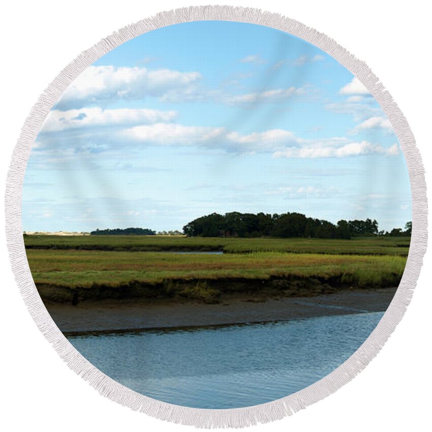 Essex Round Beach Towel featuring the photograph Essex River #1 by Paul Gaj