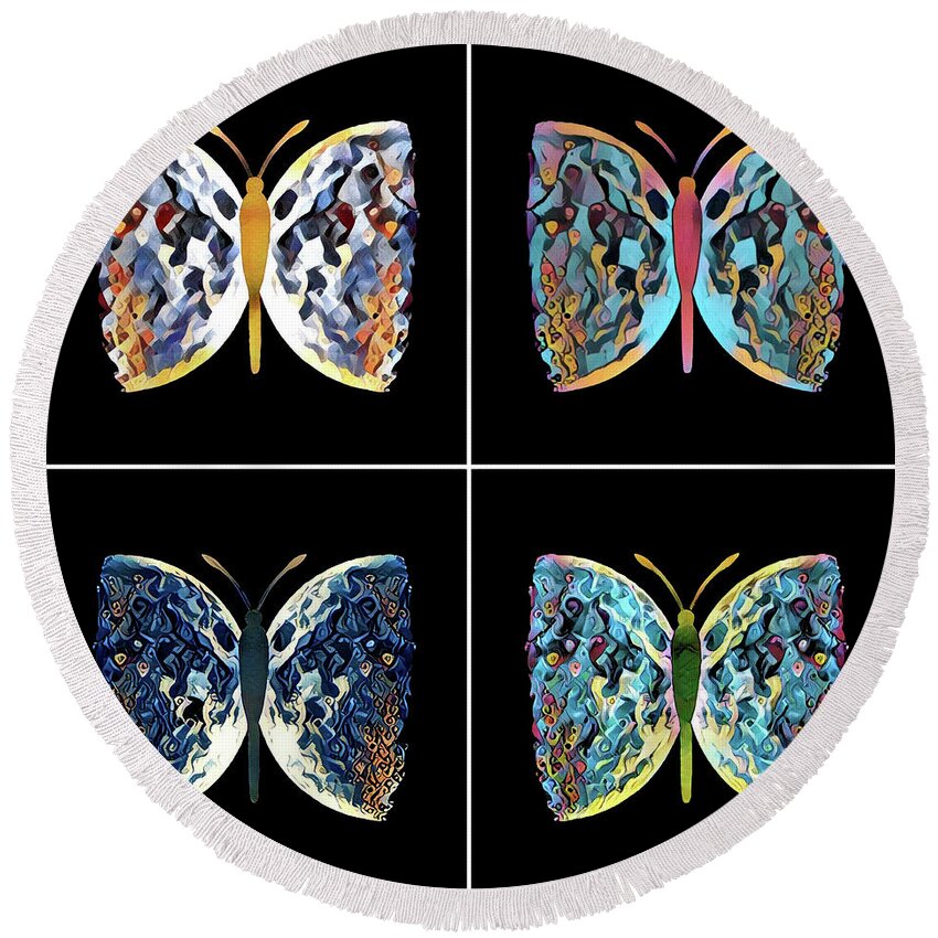 Butterfly Round Beach Towel featuring the photograph Fly Away #2 by Jackson Pearson