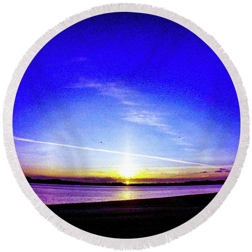  Round Beach Towel featuring the photograph Fun with the Fisheye #1 by Angus HOOPER III