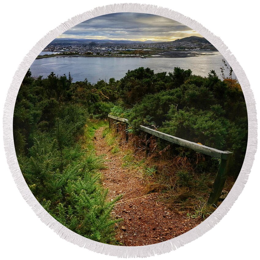 Ord Hill View Round Beach Towel featuring the photograph Inverness #1 by Joe MacRae
