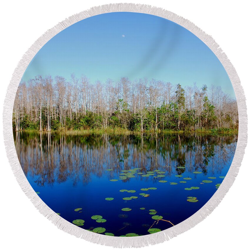  Round Beach Towel featuring the photograph 1- Lake by Joseph Keane