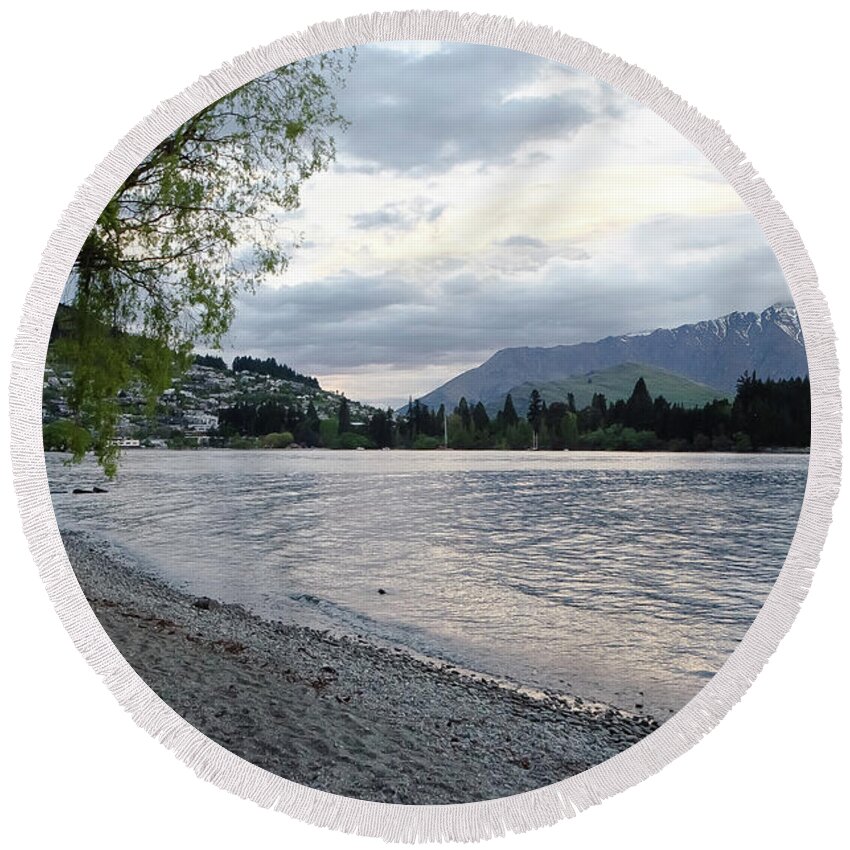 Queenstown Round Beach Towel featuring the photograph Lake Wanaka,Queenstown, New Zealand #1 by Yurix Sardinelly