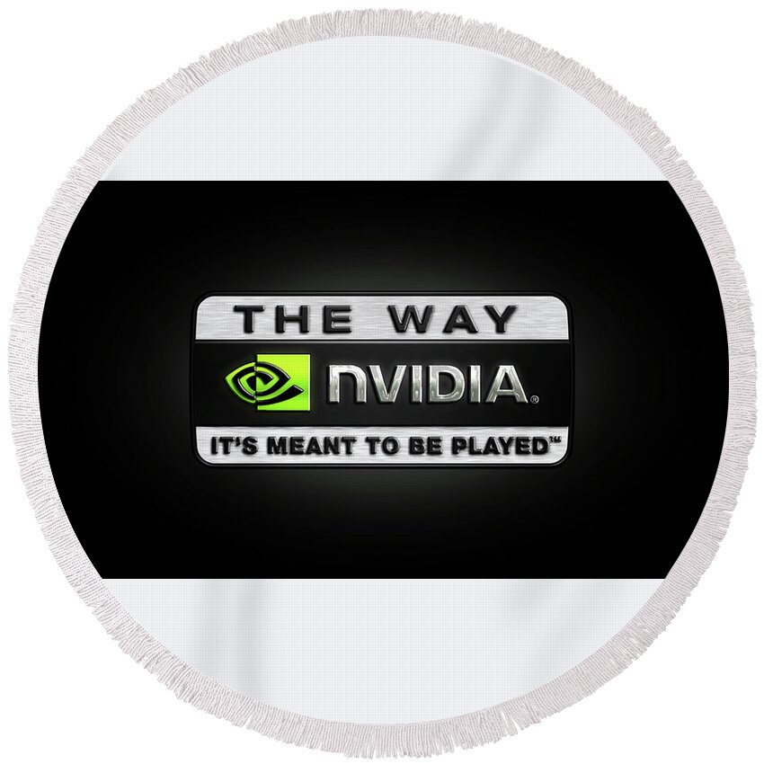 Nvidia Round Beach Towel featuring the digital art Nvidia #1 by Maye Loeser