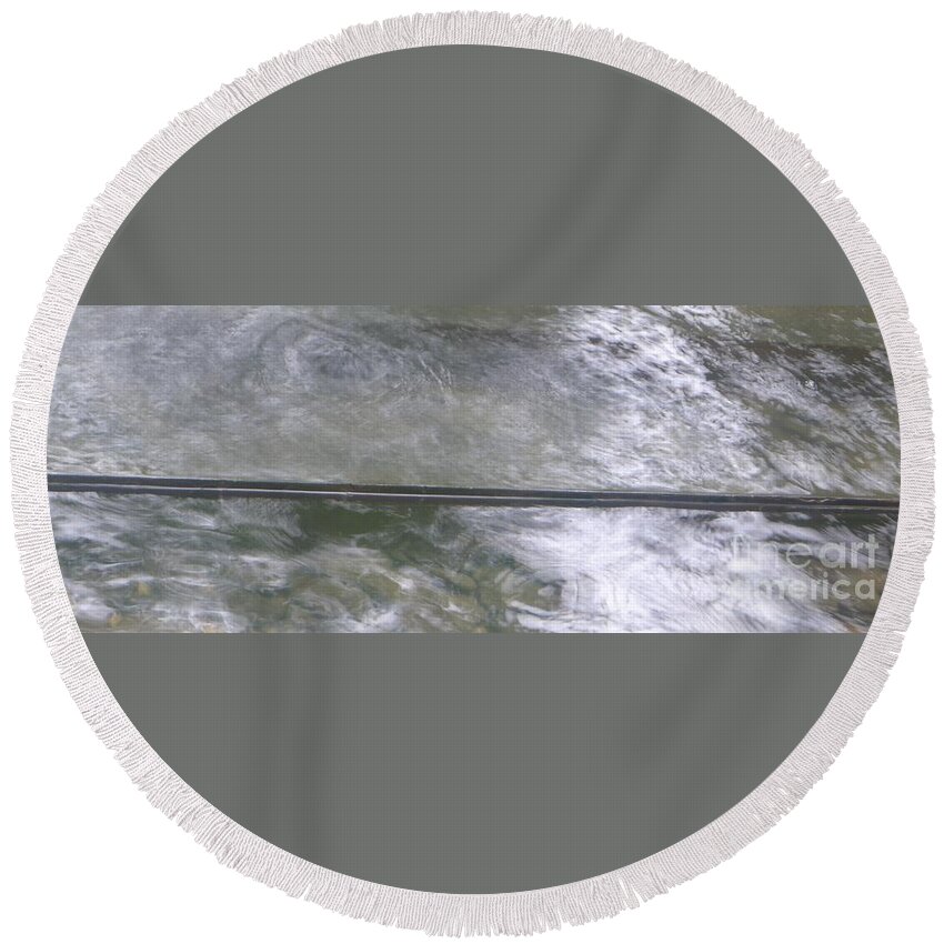 Water Round Beach Towel featuring the photograph Pond #1 by Nora Boghossian