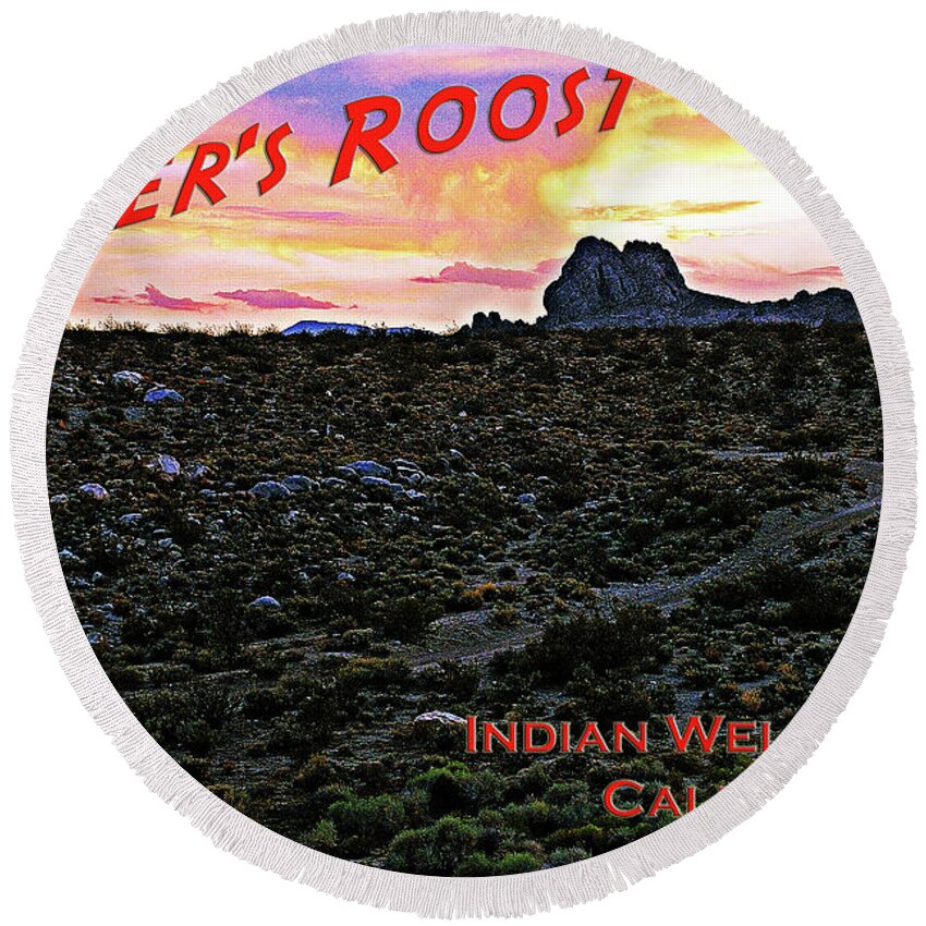 Robber's Roost Round Beach Towel featuring the photograph Robber's Roost California #1 by John Bennett