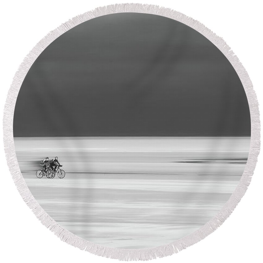 Speed Round Beach Towel featuring the photograph Speed #1 by Mountain Dreams