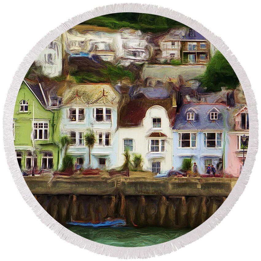 St. Mawes Round Beach Towel featuring the photograph St. Mawes Dreamscape by Peggy Dietz